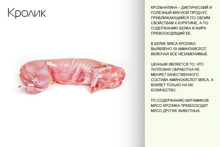 Химический состав мяса кролика