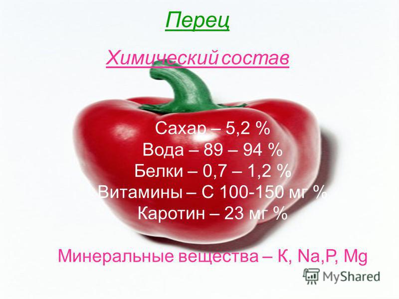 Перец болгарский: калорийность на 100 грамм, белки, жиры, углеводы, витамины