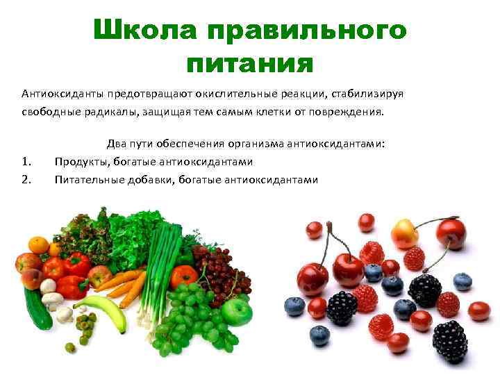 Антиоксиданты в продуктах. продукты-антиоксиданты: список