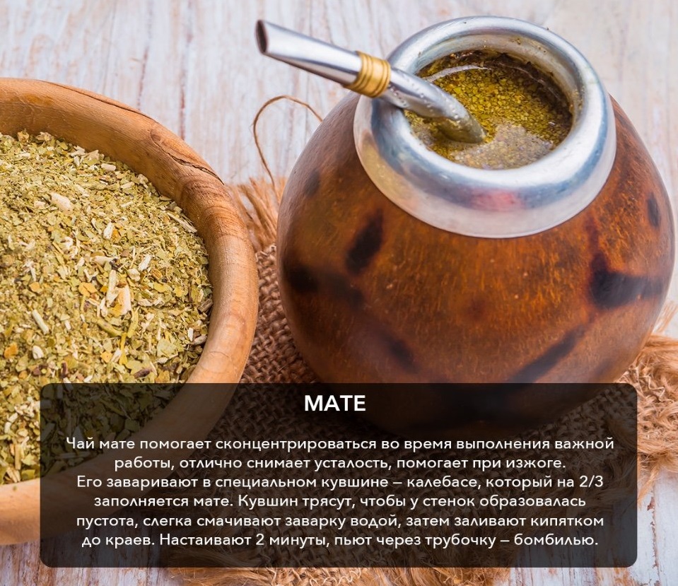 Польза и вред чая Мате: откуда родом этот напиток, за что его ценят гурманы, как пить экзотический чай правильно, и как еще его можно использовать для красоты и здоровья