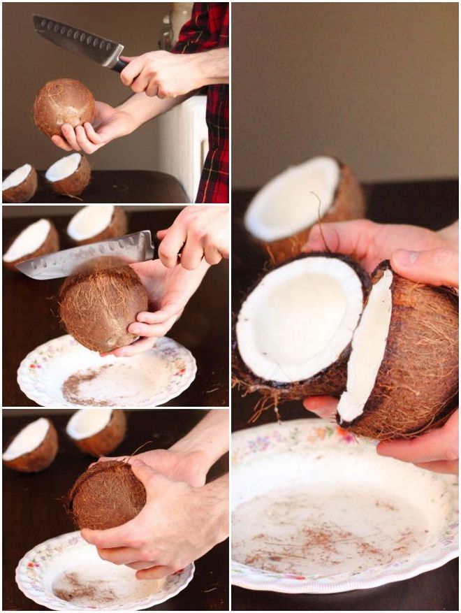 Как открыть и почистить кокосовый орех в домашних условиях: советы