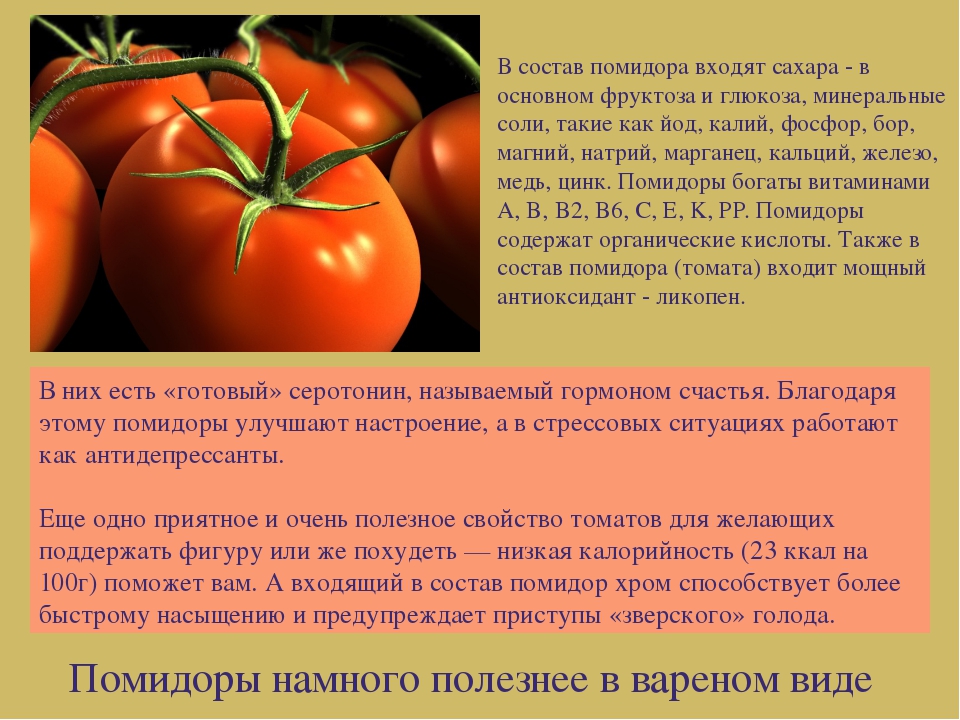 Всё про помидор ��, его состав и калорийность, полезные свойства и применение в народной медицине, интересные факты о помидорах