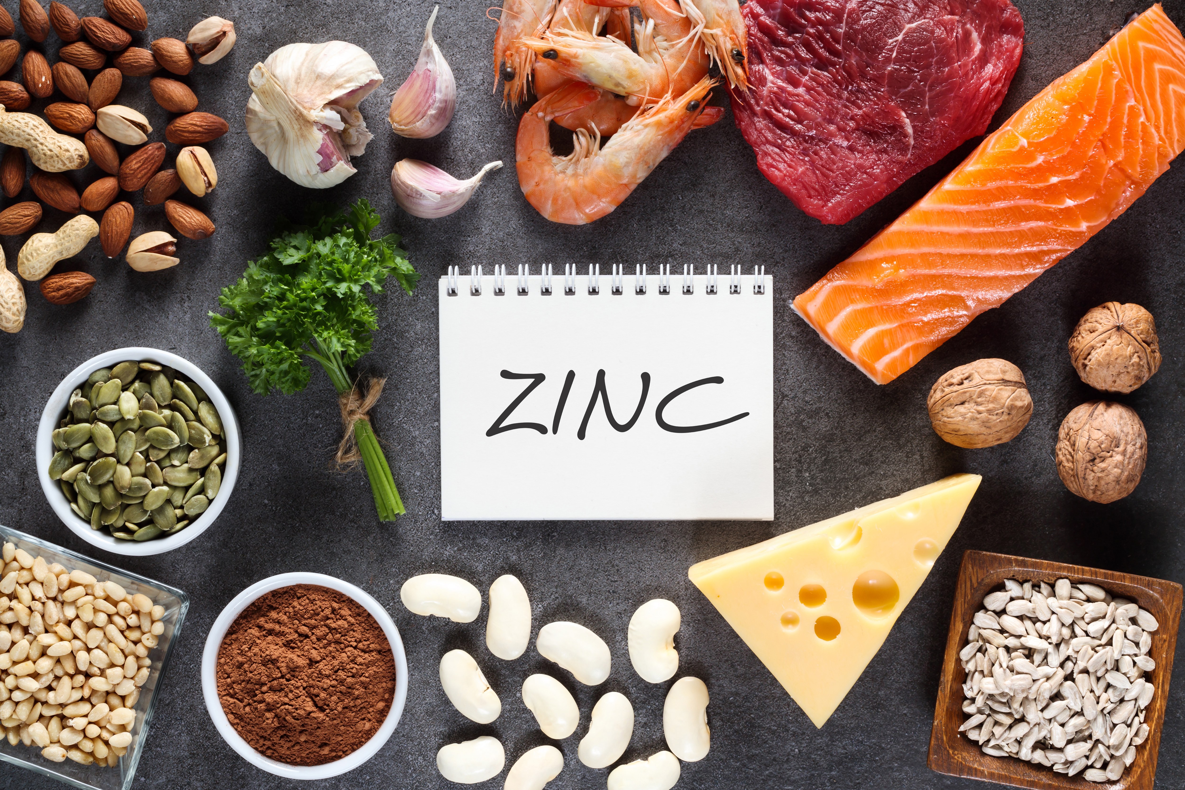 Продукты богатые цинком. таблица содержания zn в мясе, рыбе, орехах