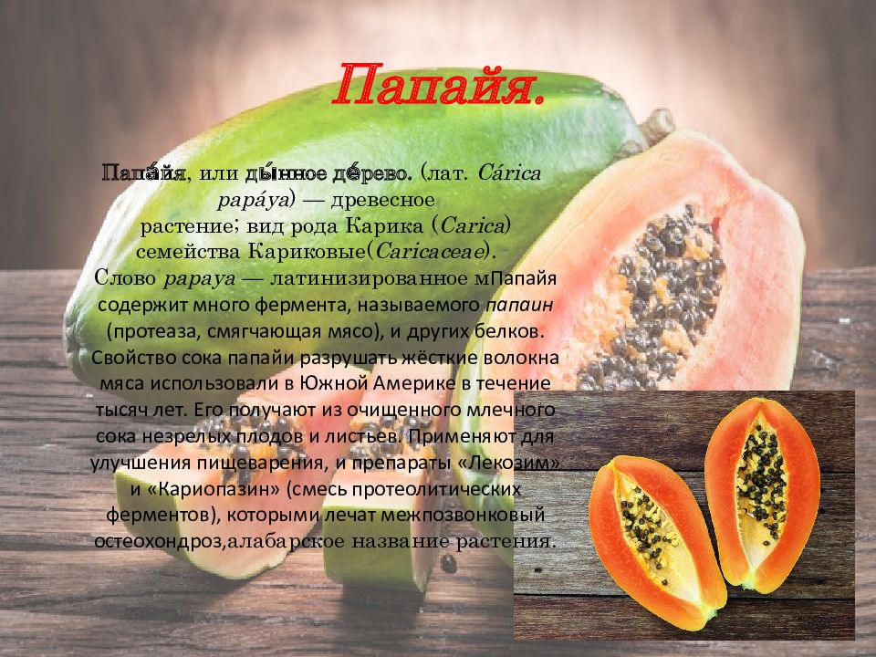 Фрукт папайя - полезные свойства и противопоказания