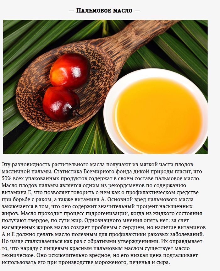 Пальмовое масло - медицинский портал eurolab